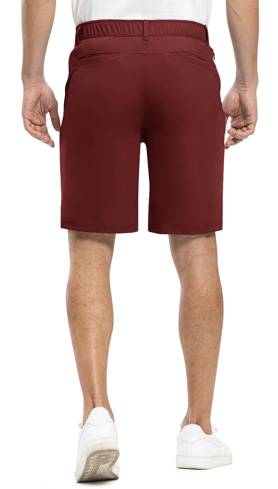 Rdruko men's work shorts back view shows waistband and versatile fit.