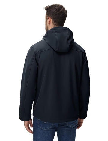 Rdruko softshell jacket hood detail showing fleece lining warmth in cool weather