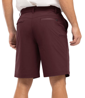 Rdruko wine-red shorts highlight breathable lightweight fabric for all-day wear.