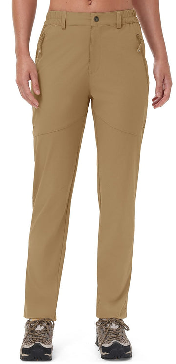 Rdruko women's hiking pants front view showcasing lightweight quick-dry fabric for outdoor comfort.