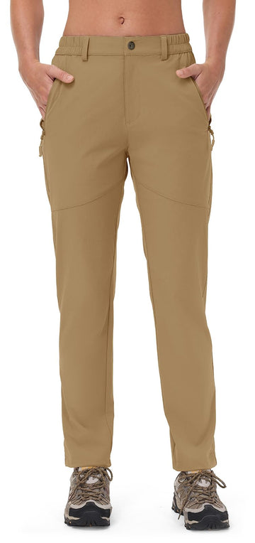 Rdruko women's hiking pants on an outdoor model show versatile use.