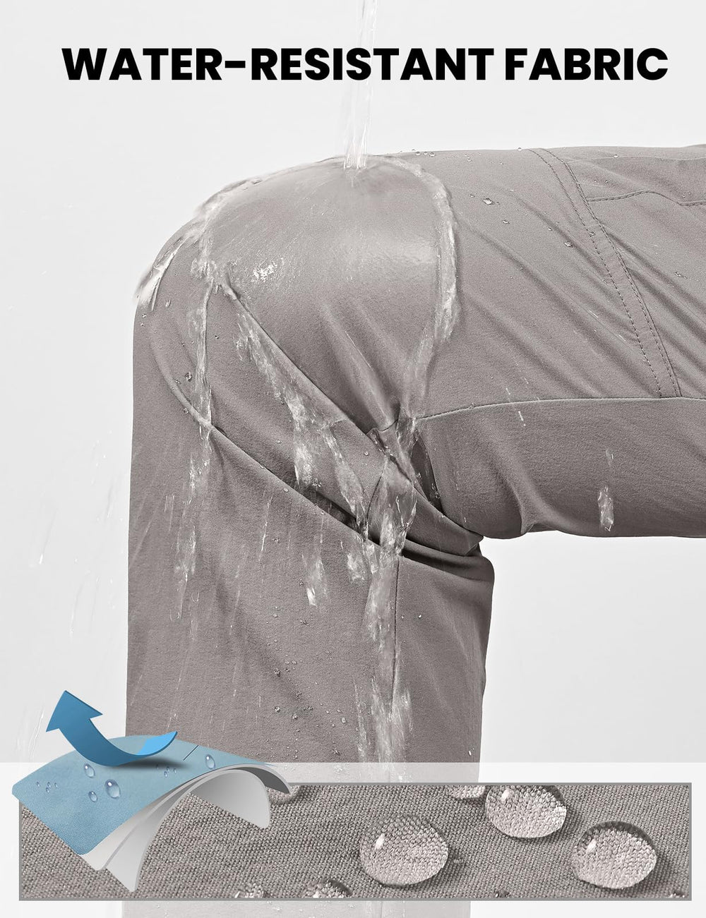 Rdruko hiking pants waist with drawstring demonstrates customizable fit for comfort during trails