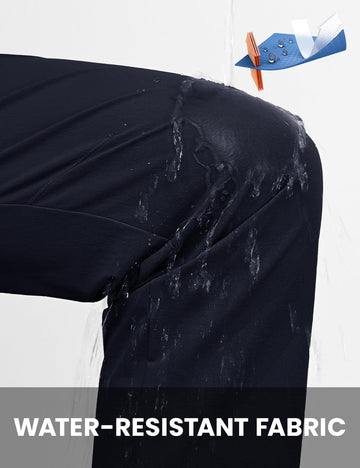 Rdruko women's hiking pants water-resistant finish offers light rain protection.