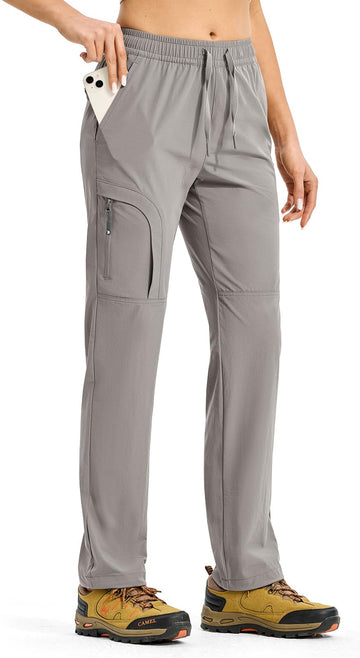 Rdruko women's hiking pants water-resistant full-view highlights outdoor-ready design for unpredictable weather