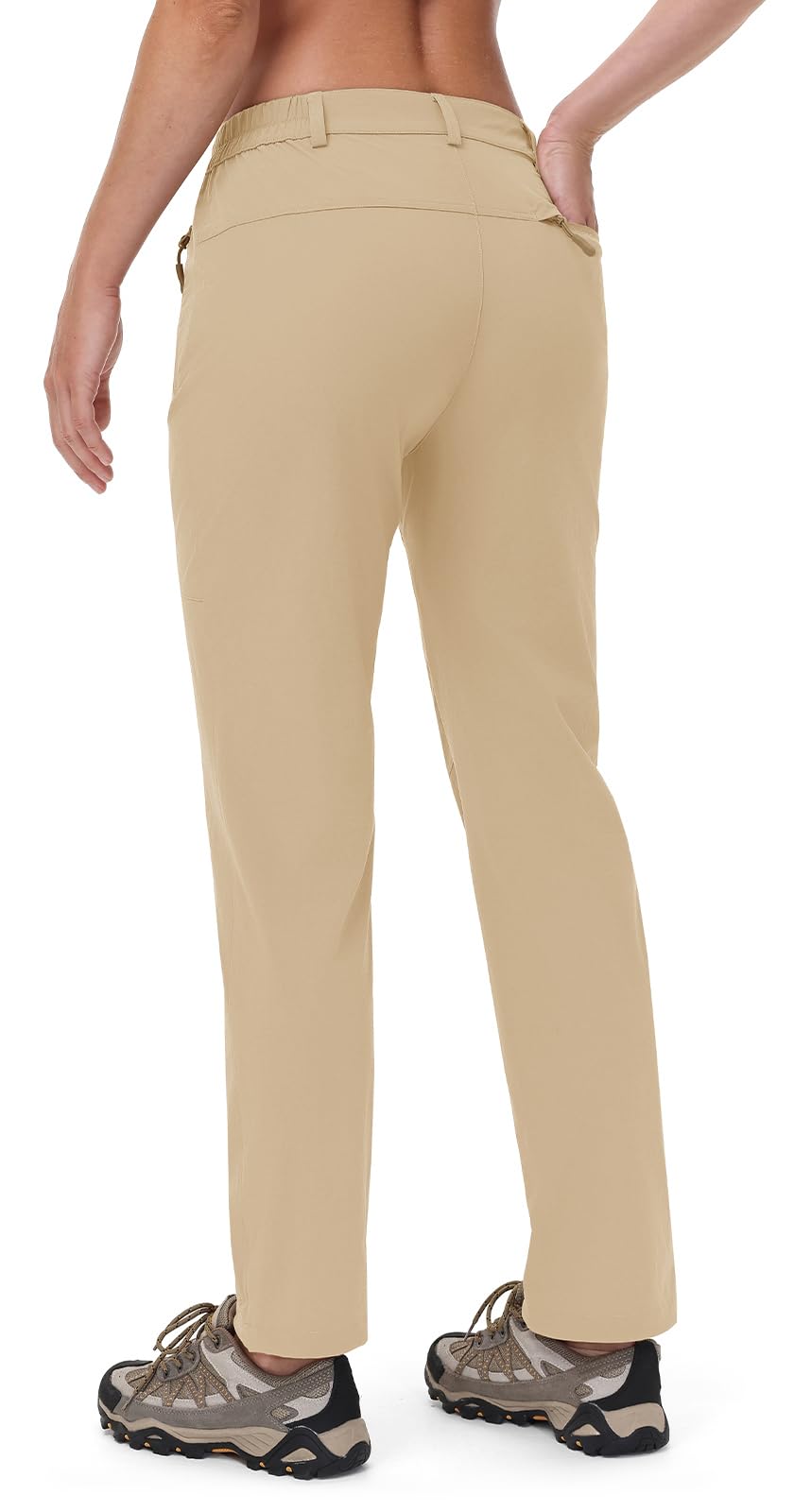 Rdruko hiking pants demonstrate water-resistant finish for changing weather.