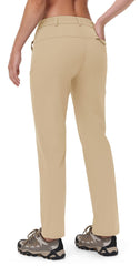 Rdruko hiking pants demonstrate water-resistant finish for changing weather.