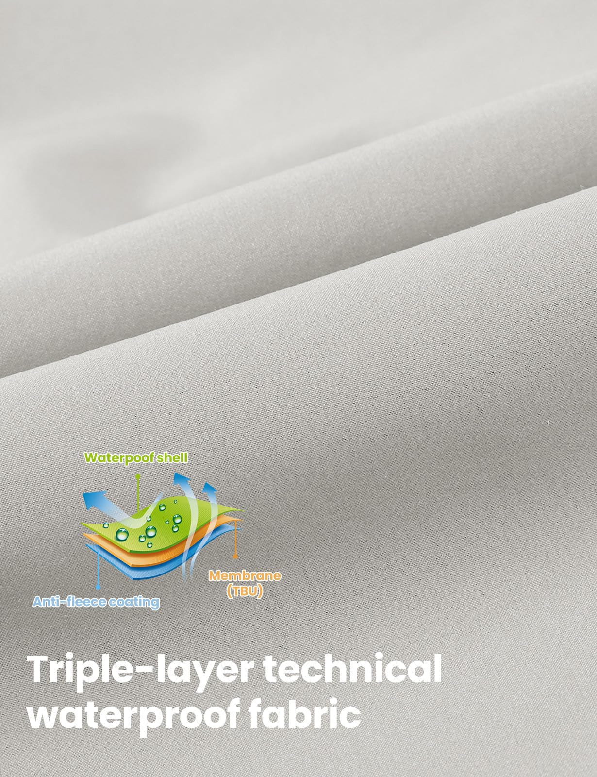 Rdruko snow pants partial elastic waistband provides adjustable, comfortable movement.