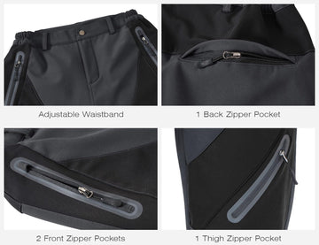 Rdruko women's winter hiking pants elastic waistband allows comfortable, adjustable fit.
