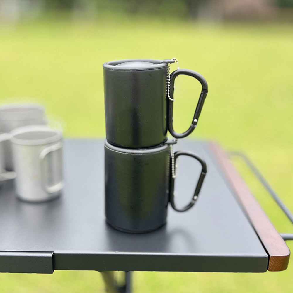 RDTGHY mug attached to backpack for hands-free hydration