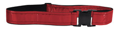Re-Flex heavy-duty reflective belt in red with quick-release buckle for high-visibility work