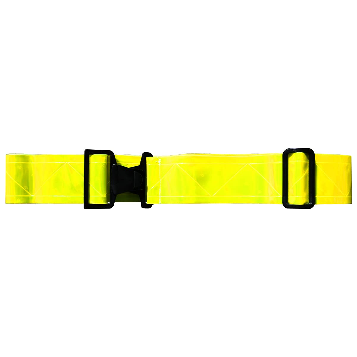 Re-Flex Reflective Belt Neon Yellow with quick-release buckle enhances day and night visibility.