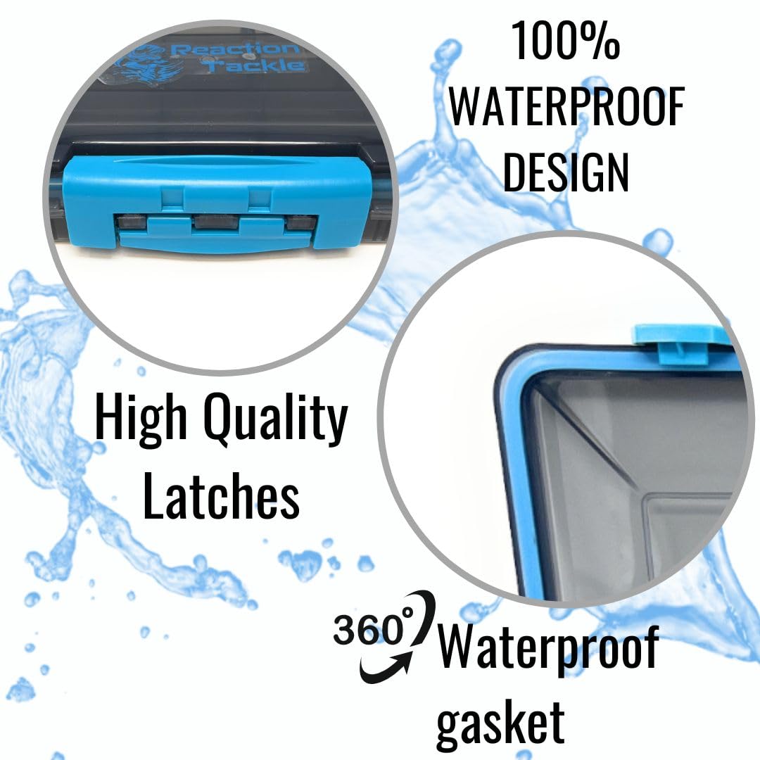 Reaction Tackle 3600 two-pack tackle trays – side view showing dimensions