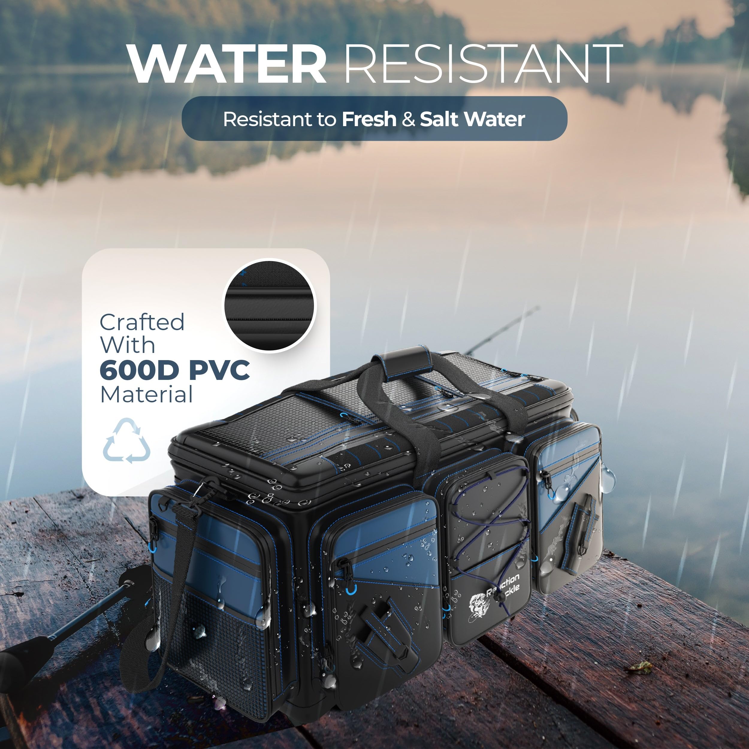 Bottom/near-front view showing waterproof liner and durability
