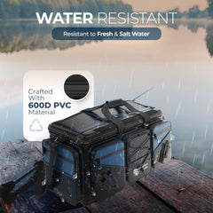 Bottom/near-front view showing waterproof liner and durability