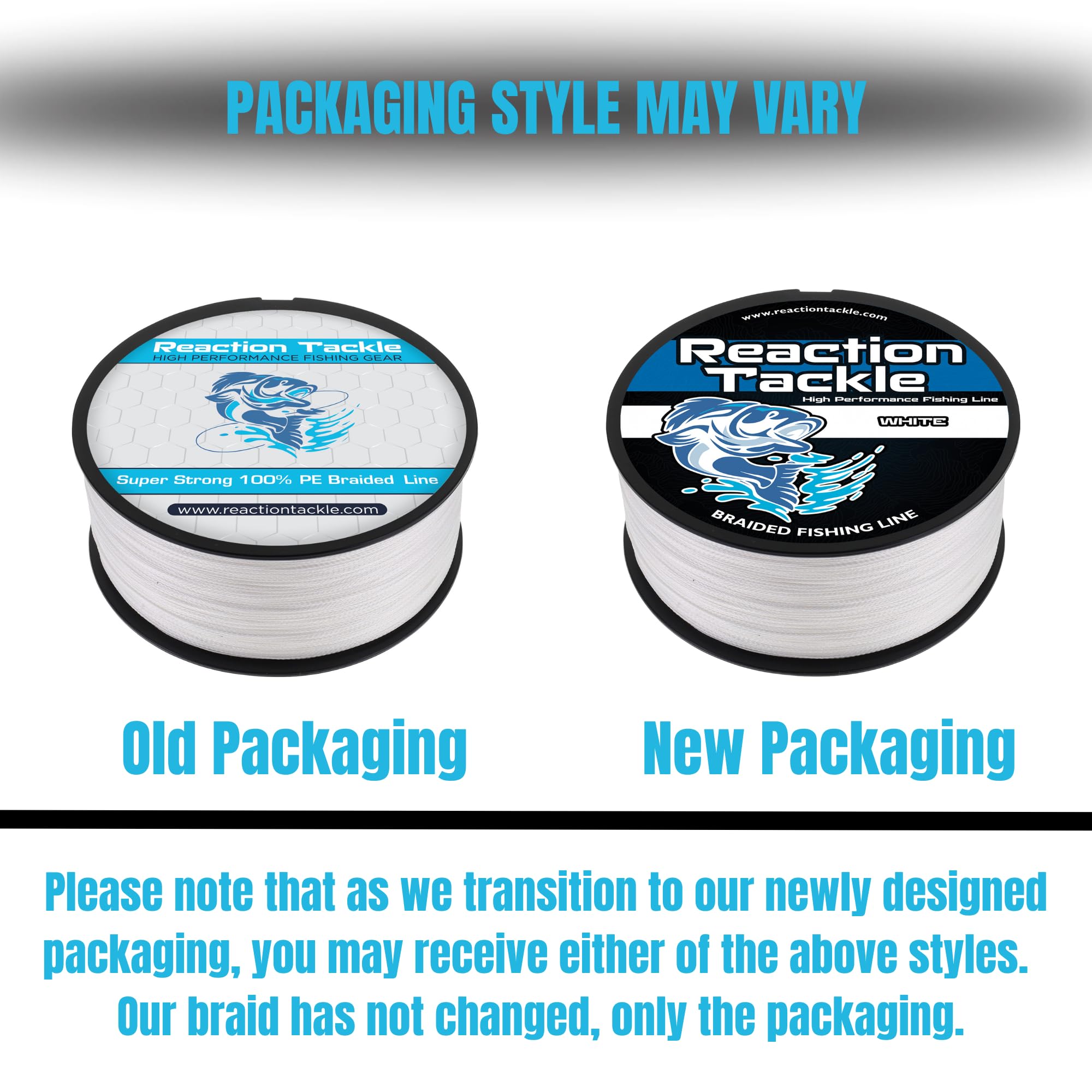 Reaction Tackle braided line 20lb 1500yd spool designed for strong casting and reliability