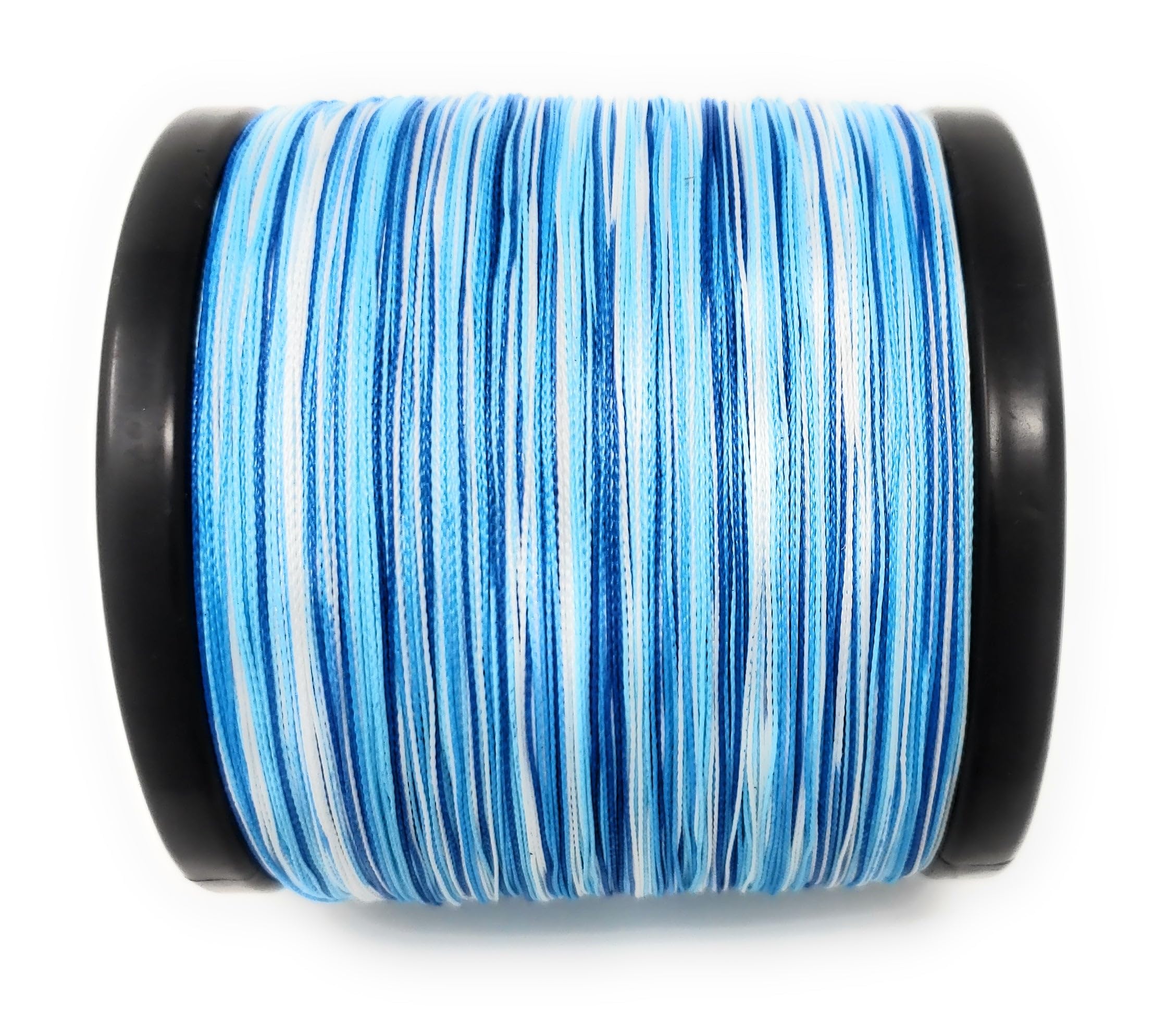 Reaction Tackle braided line blue camo braid detail emphasizes zero stretch feel.