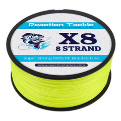Reaction Tackle braided line strong coil demonstrates toughness for heavy tackle use