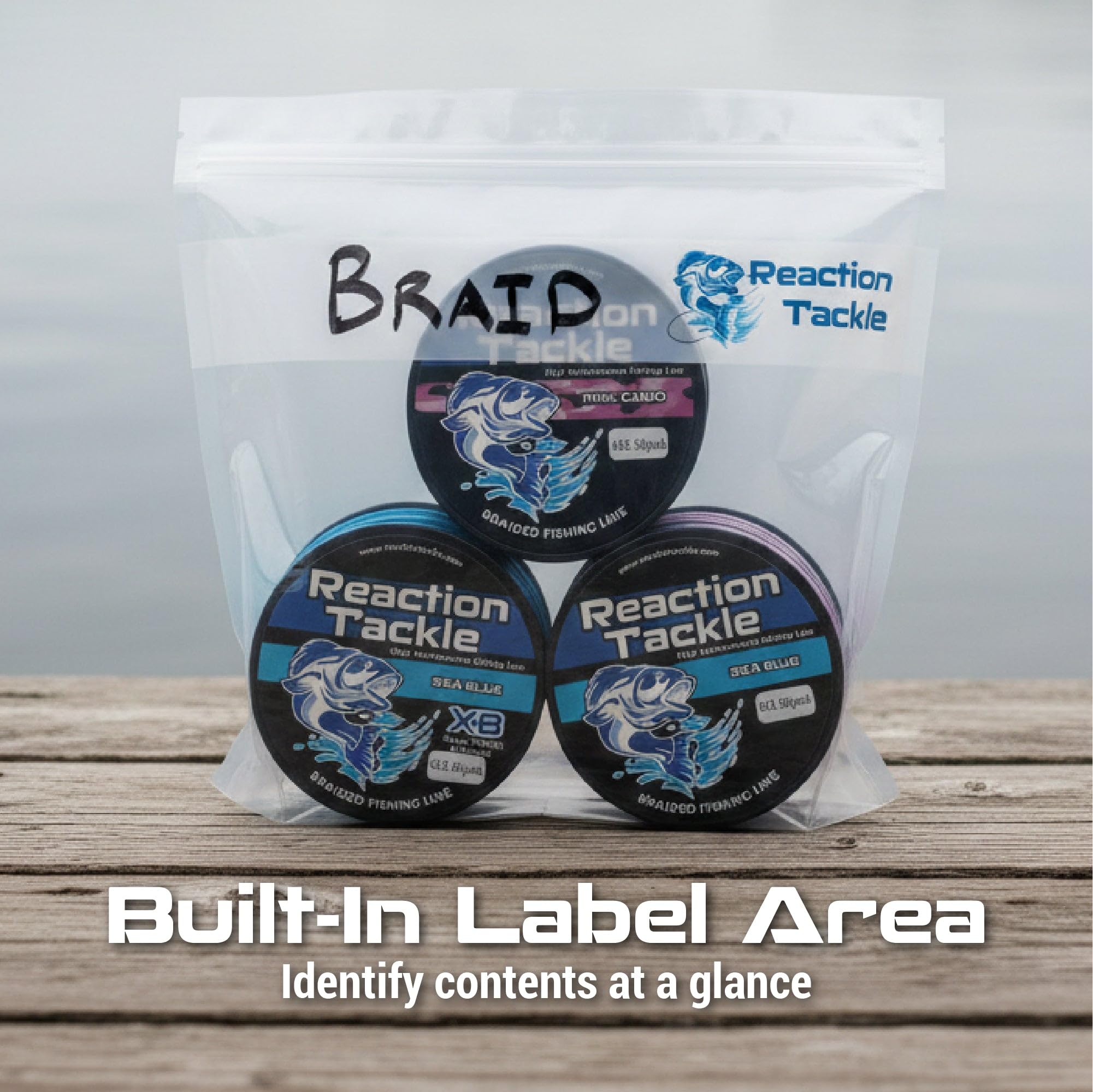 Reaction Tackle durable plastic bait bag resists tearing