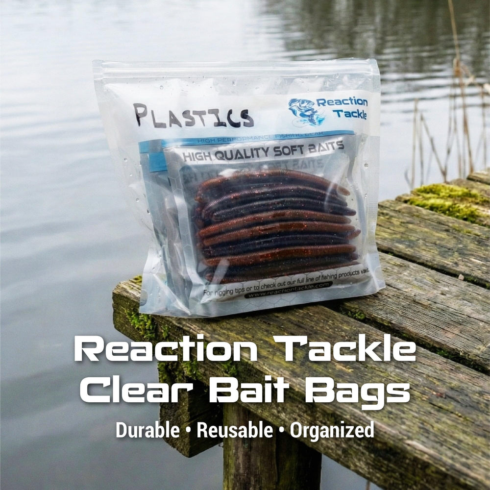 Reaction Tackle bait bag with sealed zip closure close-up
