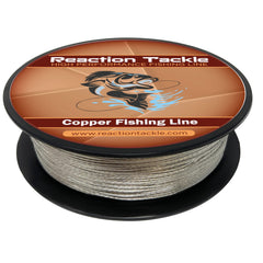 Reaction Tackle copper trolling wire 32lb spool ideal for mid-range depths.