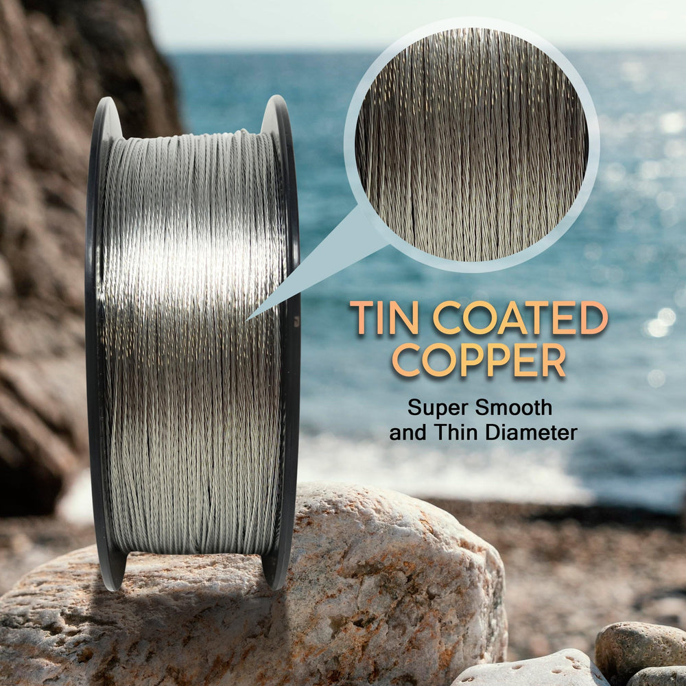 Reaction Tackle 45lb 300ft copper wire supports deeper trolling and bigger lures