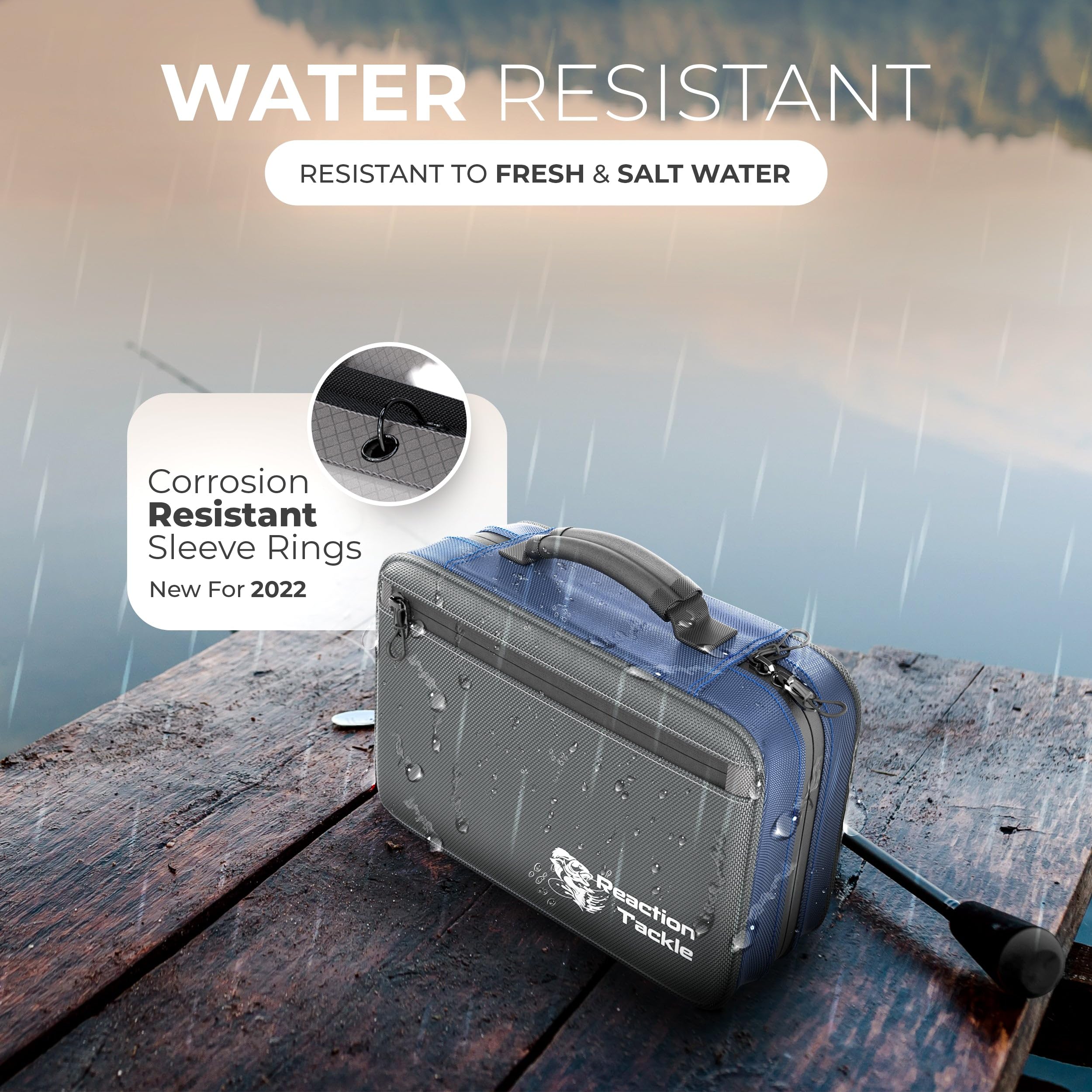 Durable zipper and soft carry handle ease transport between fishing spots