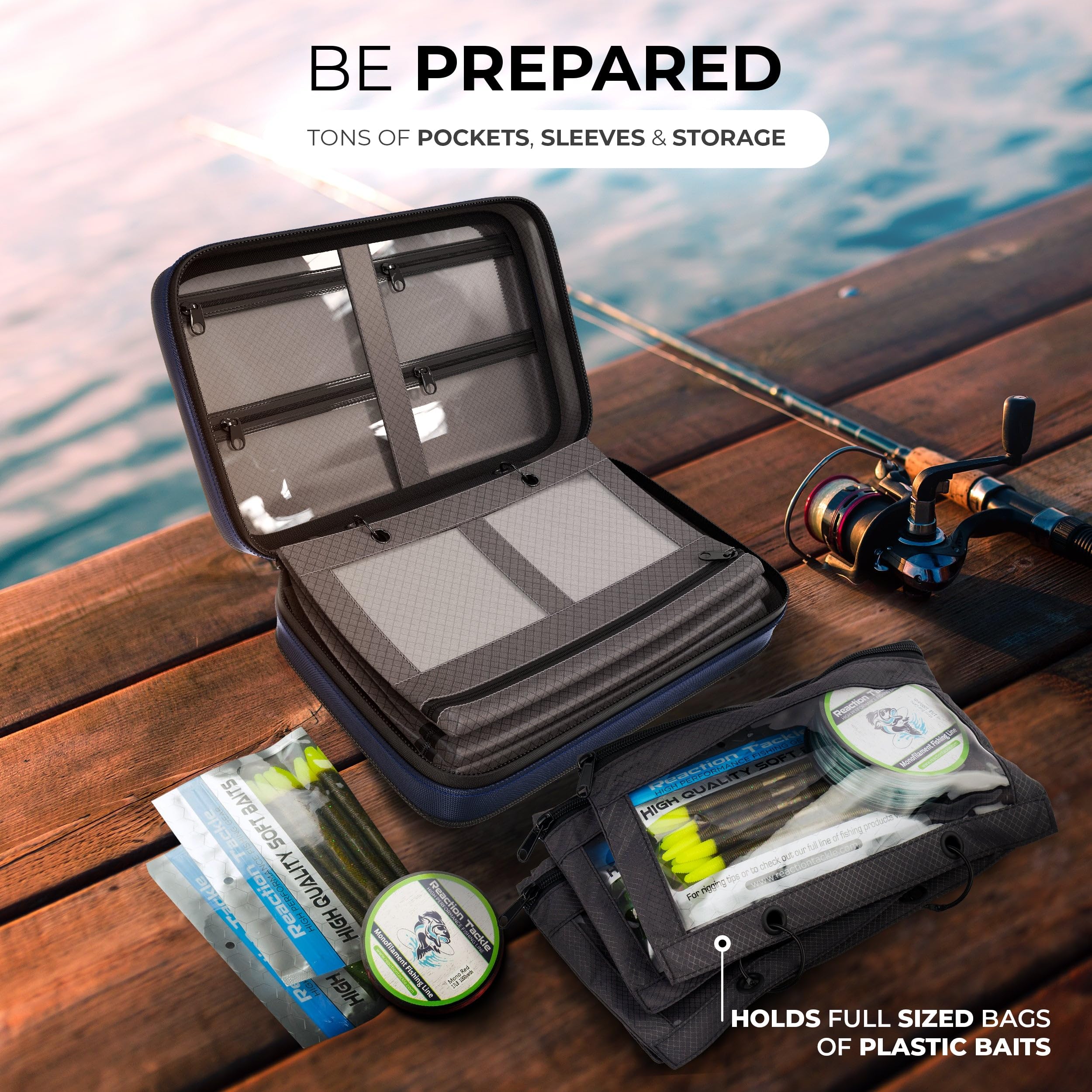 Reaction Tackle Deluxe Bait Binder soft carry handle for easy transport
