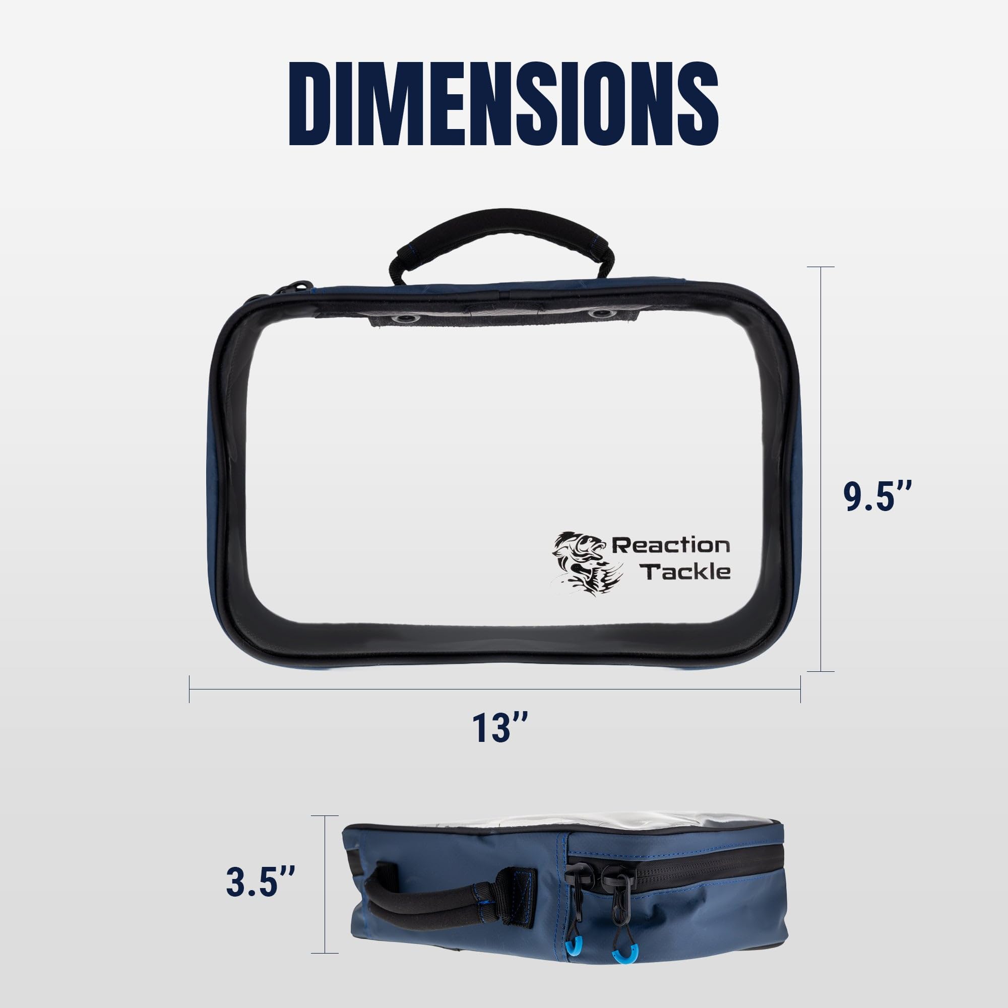 Reaction Tackle Deluxe Clear Binder carry handle ready for a day by the water.
