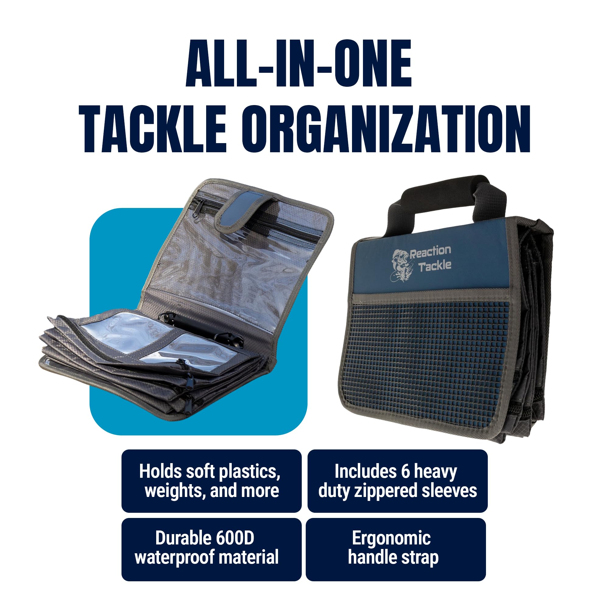 Reaction Tackle Deluxe Speed Binder Velcro flap highlights secure, quick-access closure.