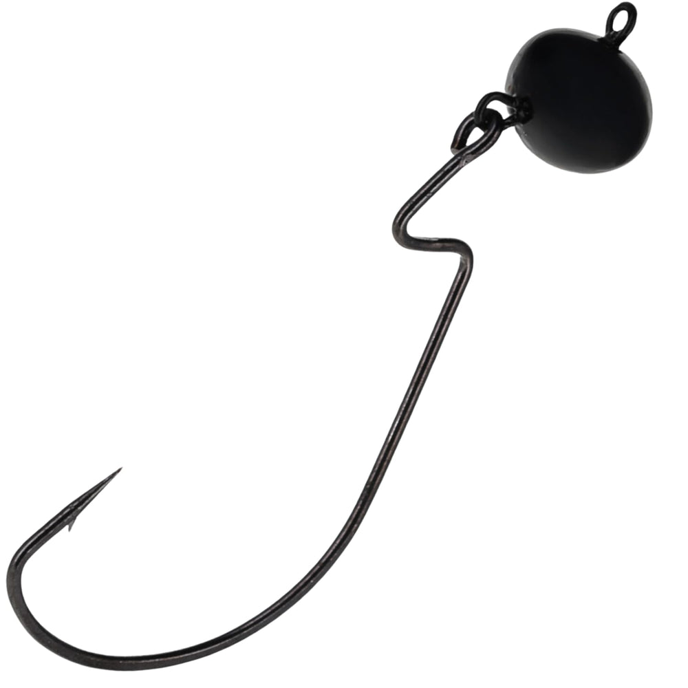Reaction Tackle football jig's free-swinging hook enables natural bait movement and more strikes.