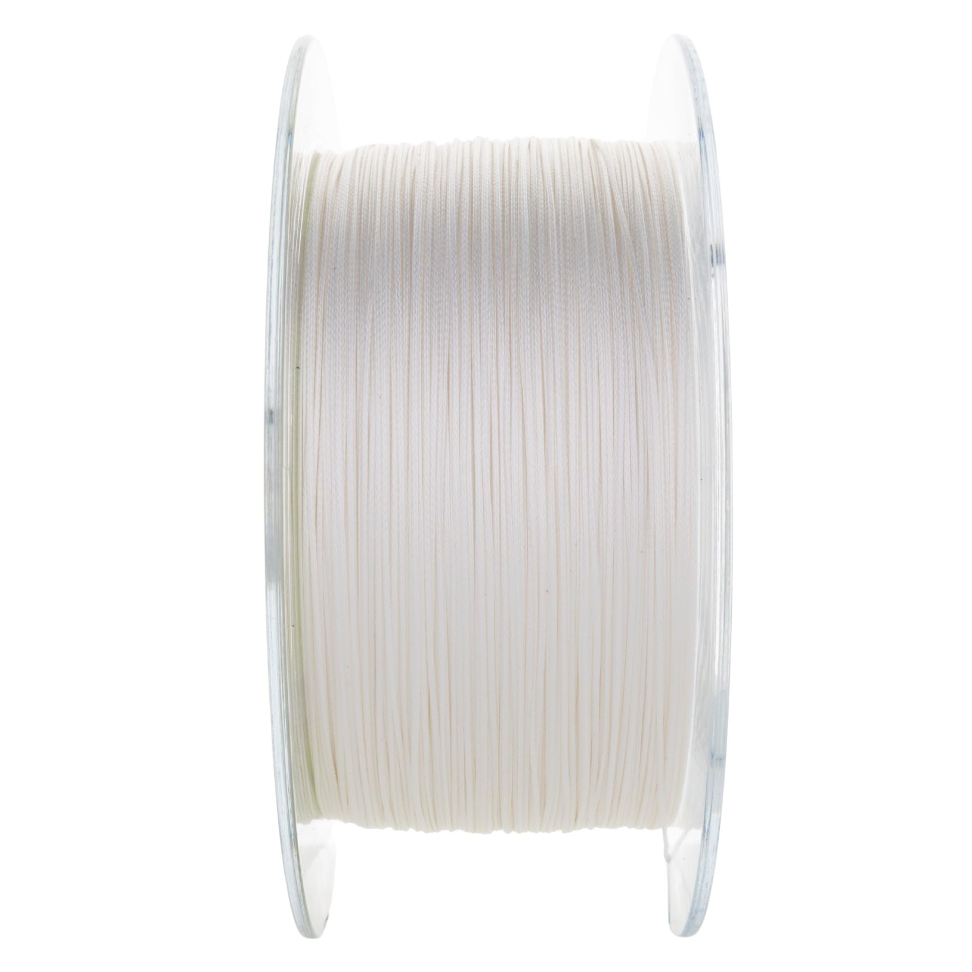 Reaction Tackle hollow core line threaded through rod guides for smooth casting.