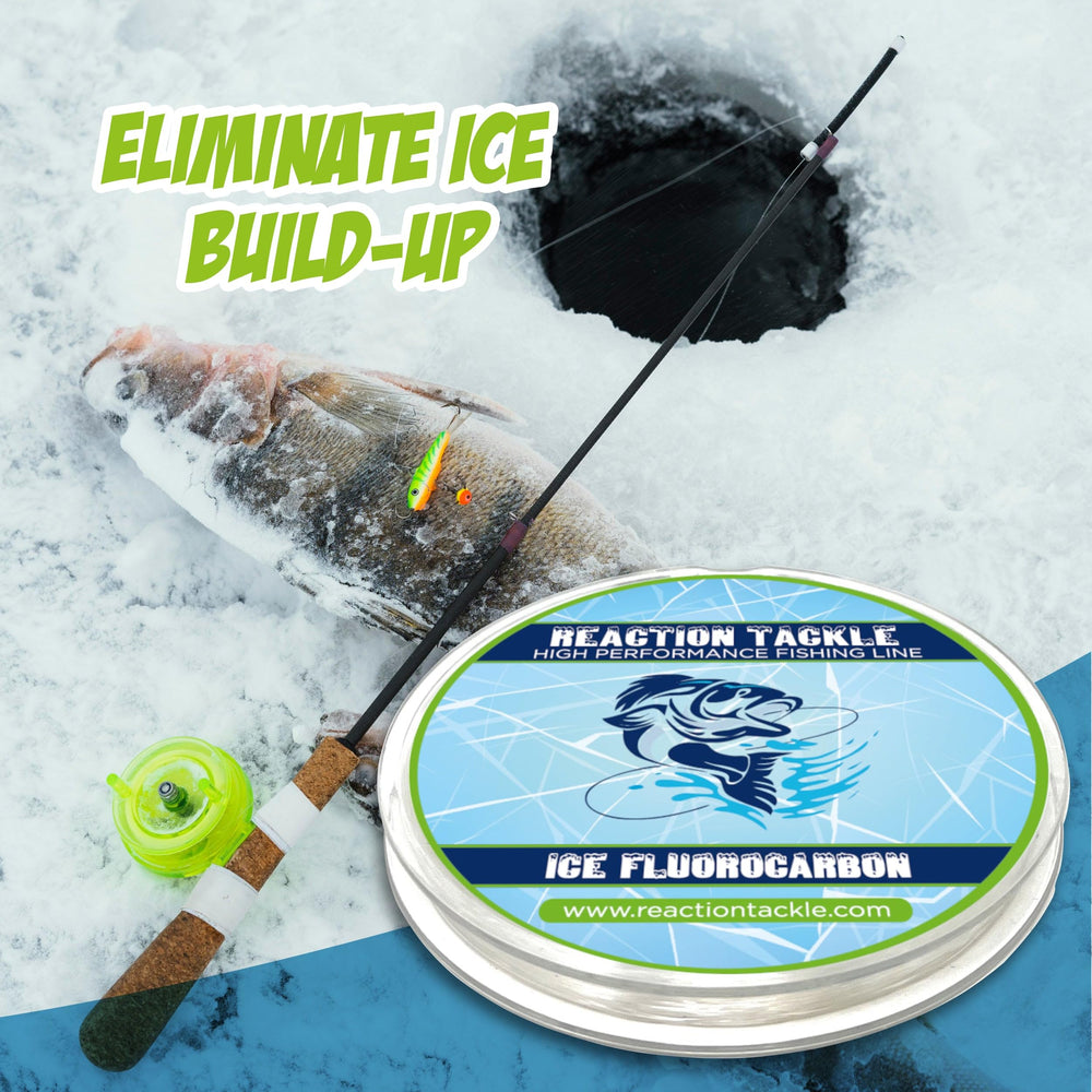 Reaction Tackle Ice fluorocarbon line offers high strength for confident casts