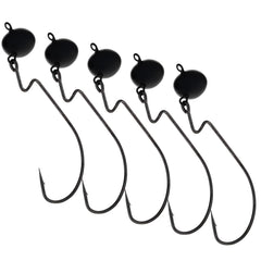 Reaction Tackle Lead Football Swing Jig head closeup showing snag-resistant design for rocky bottoms.