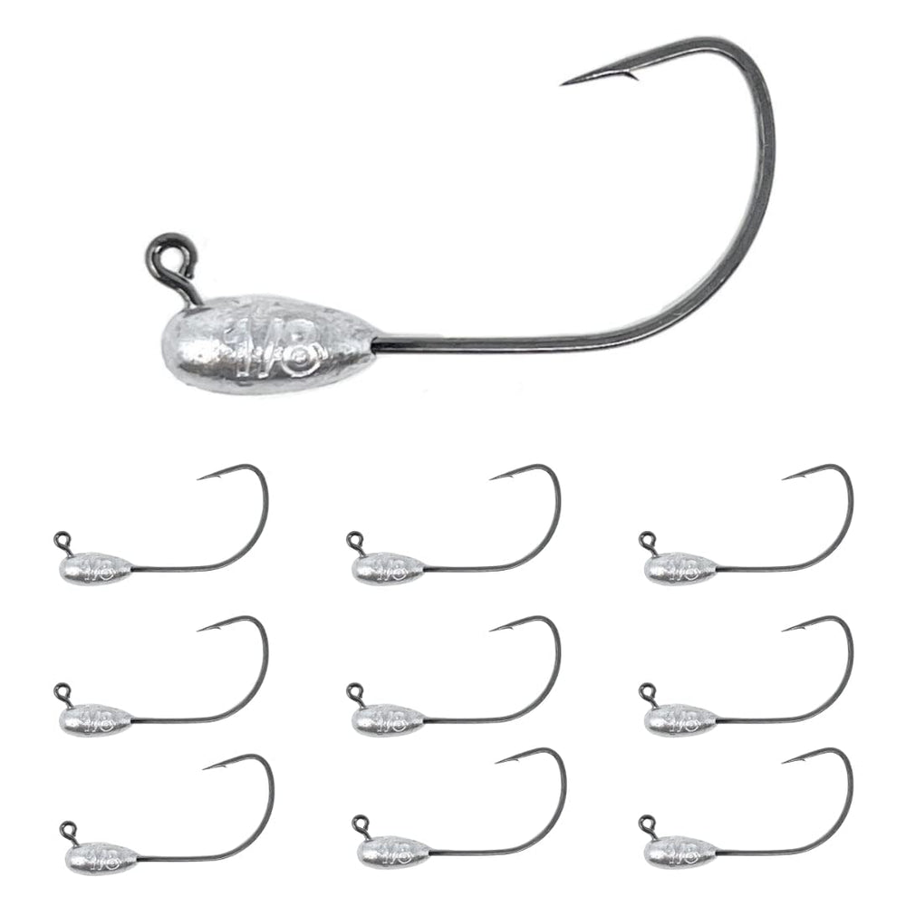 Reaction Tackle lead-tube-jig-head 1/8oz close-up highlighting diamond polish for durability.