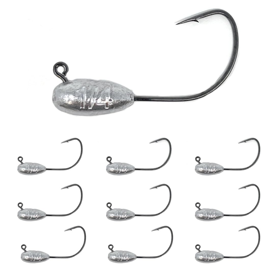 Reaction Tackle lead tube jig head captures bass strike with durable design.