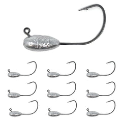 Reaction Tackle lead tube jig head captures bass strike with durable design.