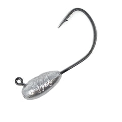 Reaction Tackle lead tube jig head with soft plastic pairing boosts fish attraction.