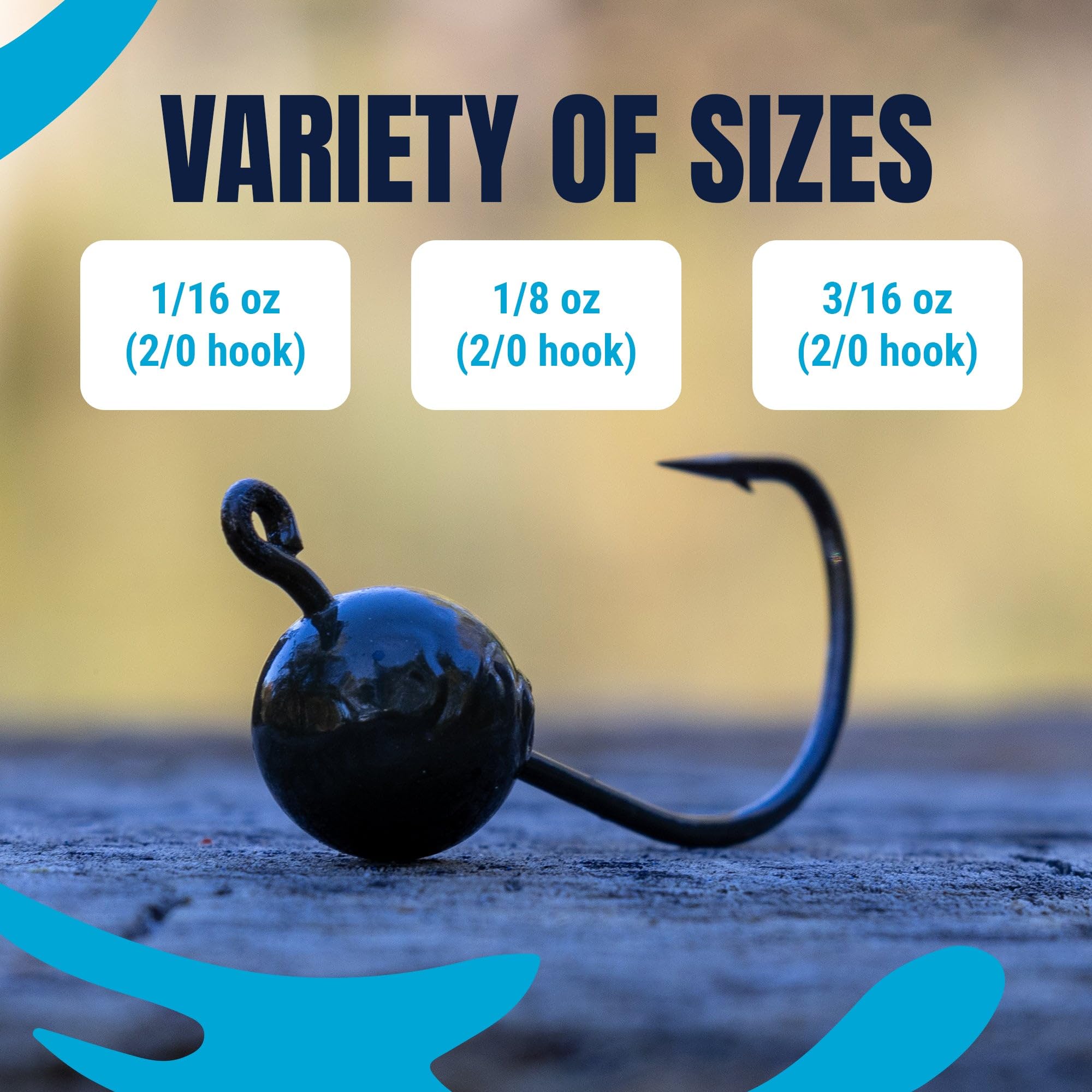 Reaction Tackle Lead Wacky Jig Head with a durable finish resists chipping