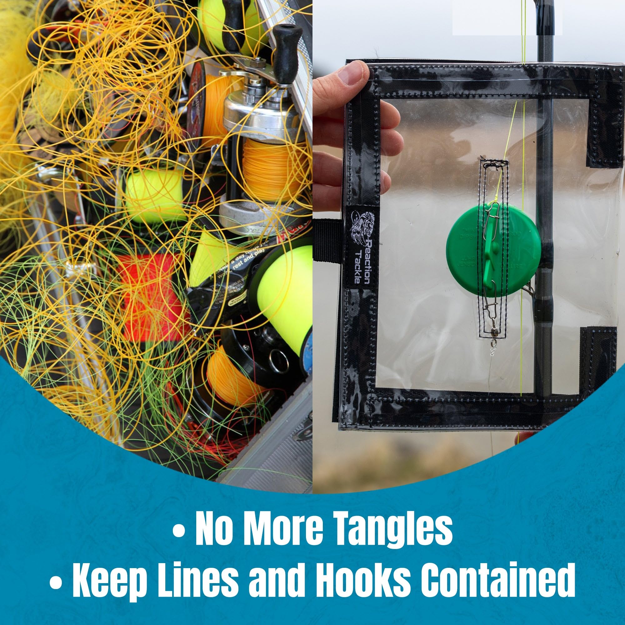 Reaction Tackle 10-pack lure wraps for broad tackle organization on trips.