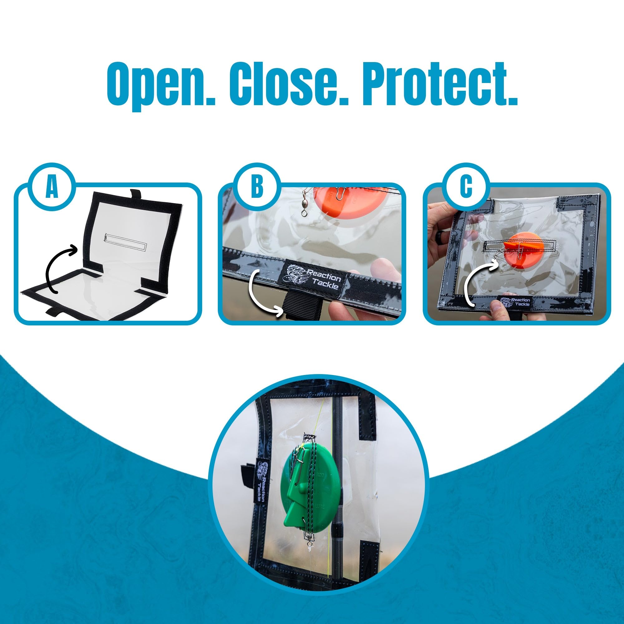 Reaction Tackle 5-pack lure wraps keep lures organized and protected.