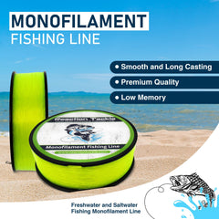 Reaction Tackle monofilament UV glow in dark line illuminated under UV light aids bite detection.
