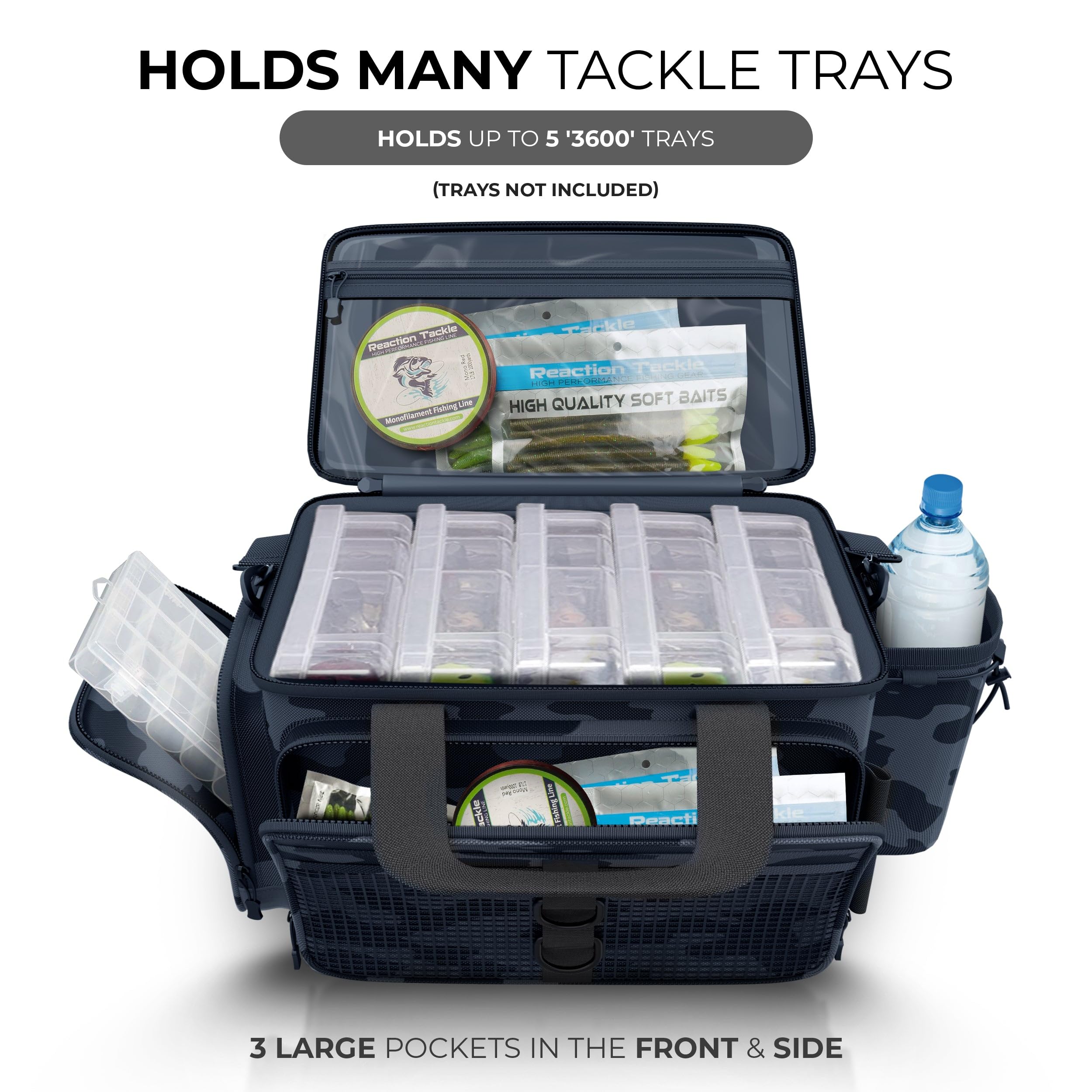 Reaction Tackle non-slip bottom ensures stable positioning on rocky shores.
