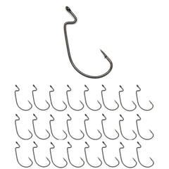 Reaction Tackle offset EWG hooks 5-0 pack for versatile bass setups.