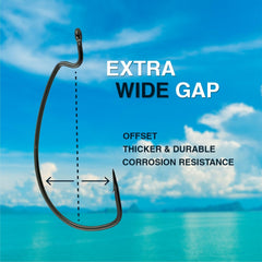 Reaction Tackle offset EWG hooks suit Carolina rig setups for steady presentations