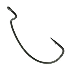 Reaction Tackle offset EWG hooks size two-zero deliver strong penetration for bass in tough cover