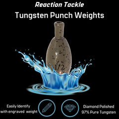 Reaction Tackle tungsten weight, action shot, enhanced sensitivity for better bites.