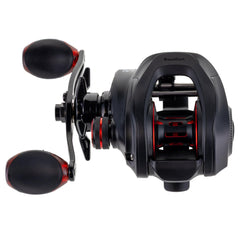 Reaction Tackle ReactCast Edition left-handed reel front view shows compact design for all-day comfort.