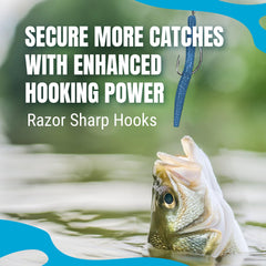 Razor-sharp points promote quick penetrating hooksets during active fishing sessions.