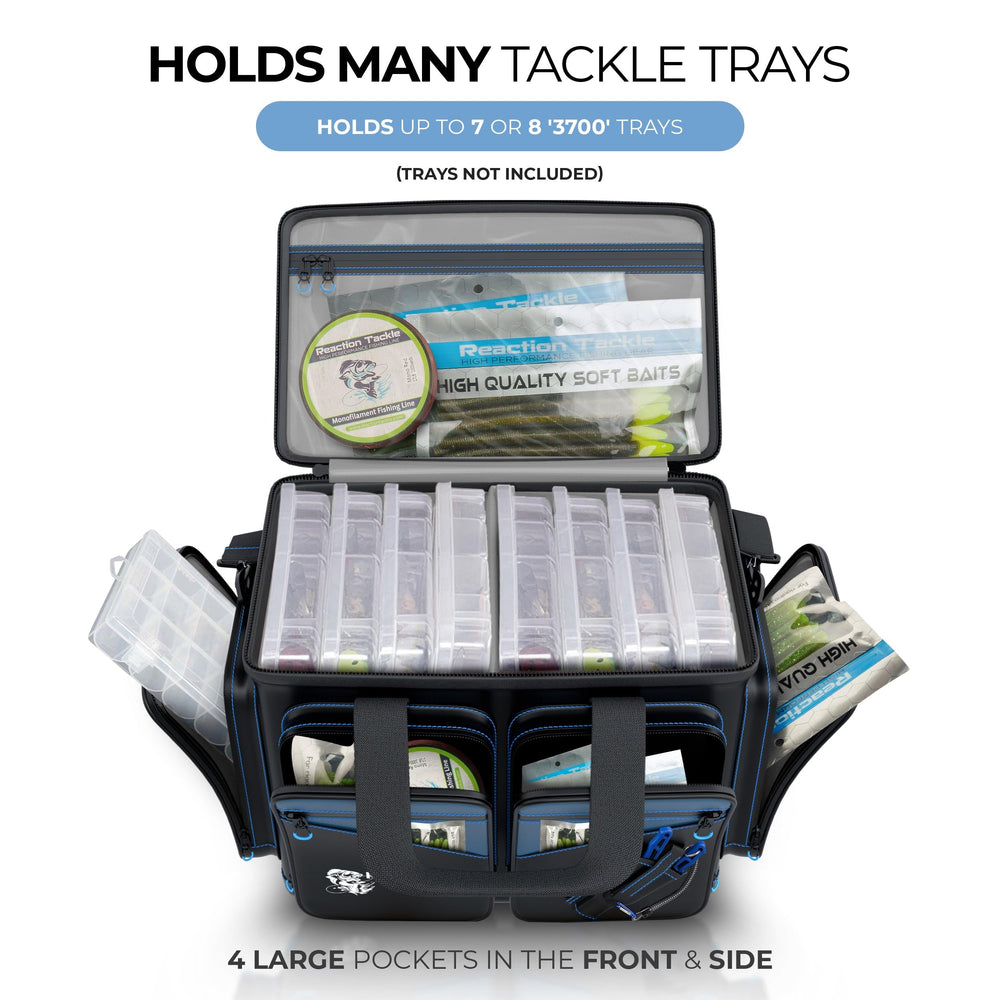Reaction Tackle adjustable shoulder straps provide comfortable carrying on long trips.