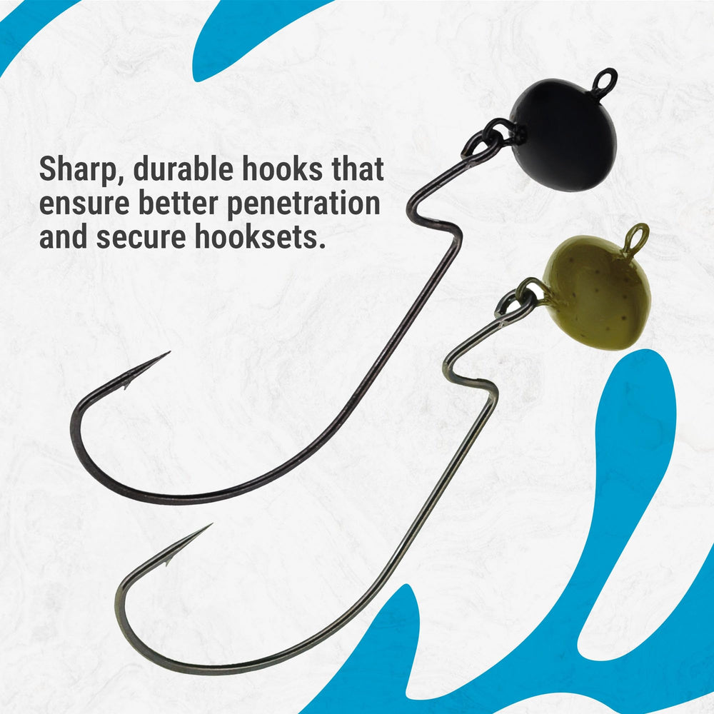 Reaction Tackle soft-plastics compatible jig versatile for craws, worms, and creature baits